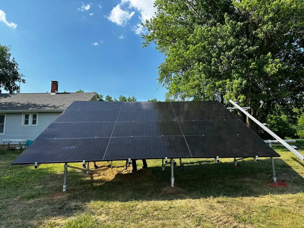 Solar panel installation project