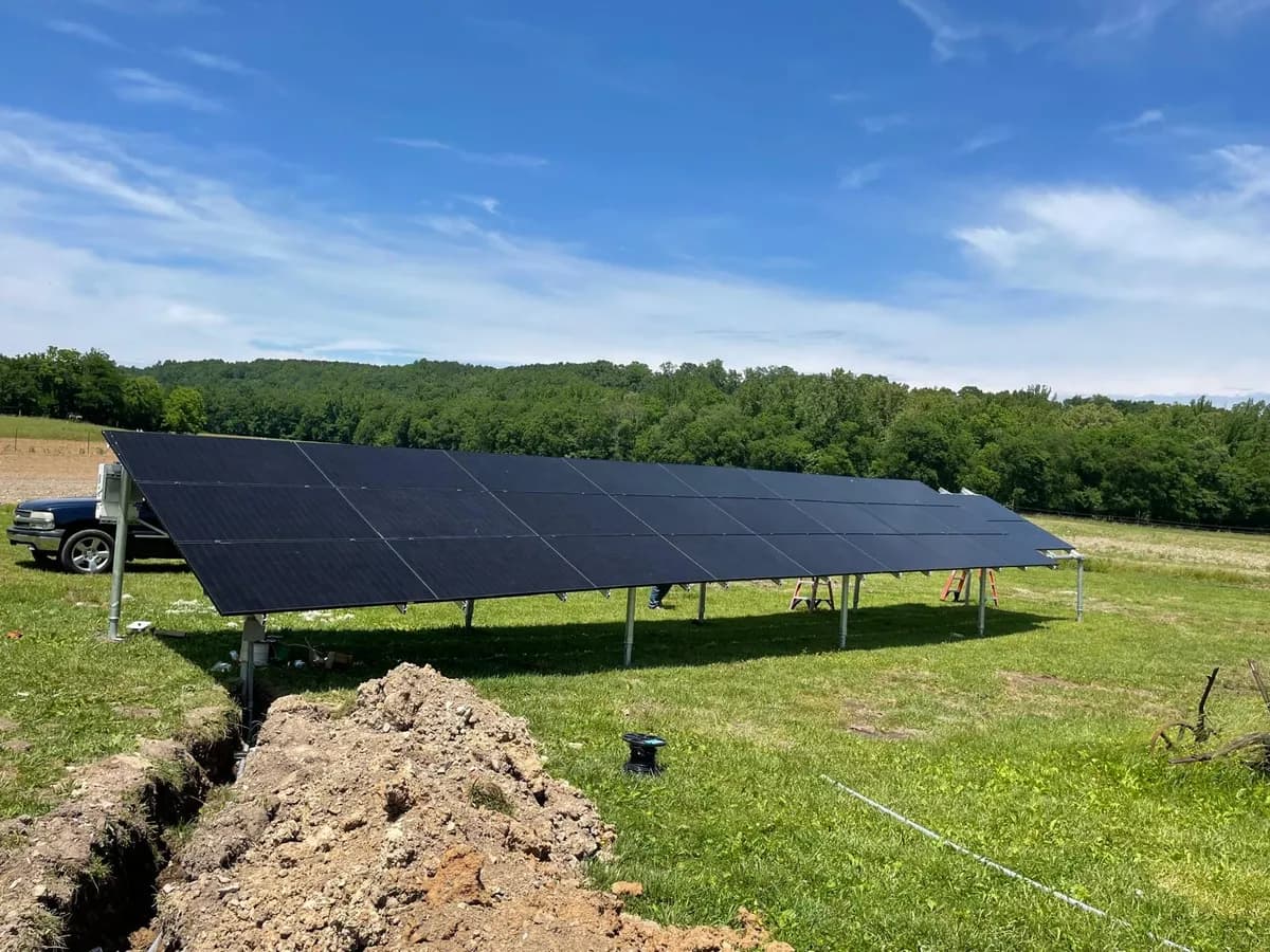 Ground-mounted solar array